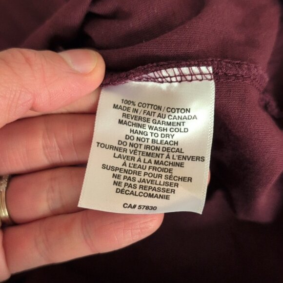 OVO Burgundy Long Sleeve Tee Shirt - Picture 5 of 5